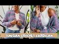 Quick Easy Tunisian Crochet Cardigan Savannah Cardi DIY for Beginners