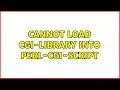 Ubuntu Cannot load cgi-library into perl-cgi-script