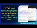 HTML text formatting tags to create web page Example SWPD 4311603