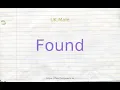 Download Lagu How to pronounce found