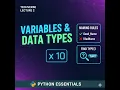 Python Full Course Python Variables and Data types Python tutorial Lecture 2