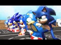 6 Versions of Sonic - The Race Movie Modern Boom Classic SATAM LEGO Sonic Animation