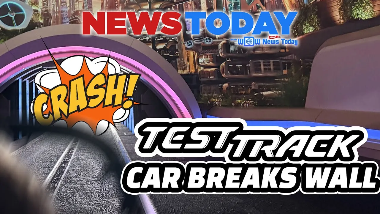 Test Track Car Breaks Through Wall, Update on Child Who Fell Off Disney Cruise