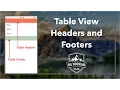How to Add TableView Headers and Footers iOS Xcode 8 Swift 3