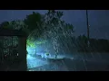 Heavy Rainstorm in Garden House with Lightning Flashed & Thunder Rumbled, Rain Sounds for Sleeping