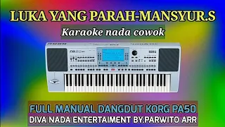 Download LUKA YANG PARAH_MANSYUR.S_KARAOKE NADA COWOK MP3