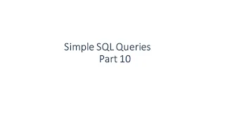 Simple SQL Queries Part 10 - Insert