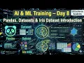 AI ML Training - Day 8 Pandas Datasets Iris Dataset Introduction EDXcellence Academy