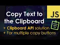 Copy Text to the Clipboard using Clipboard API JavaScript Tutorial