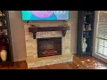 DIY Electric Fireplace with TV stand