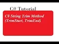 How to Trim String in C