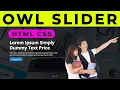 How to make owl carousel slider with caption text in html css javascript jquery angular react hindi