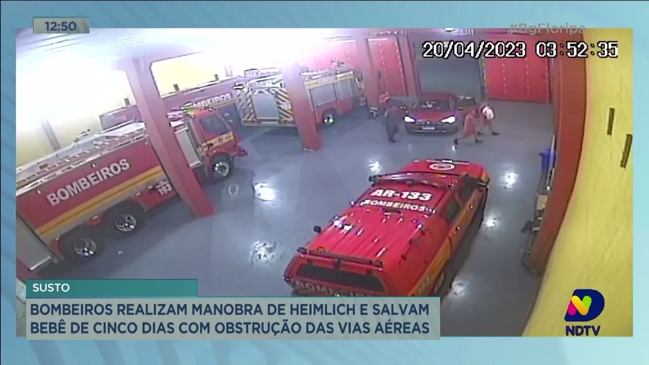 Bombeiros realizam manobra de heimlich e salvam bebê de cinco dias com obstrução das vias aéreas