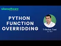 Python Function Overriding Python Training Silan Software silantutorial