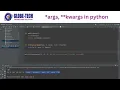args and kwargs in python function