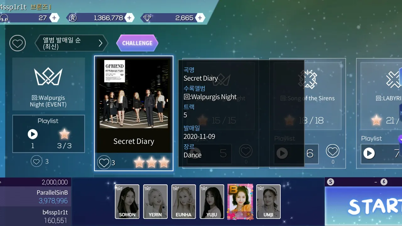GFRIEND - Secret Diary (Easy) [Superstar GFRIEND]