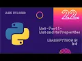 Basic Python Lecture 22 - List