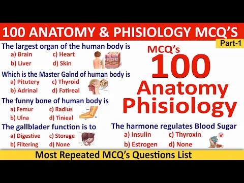 Download MP3 100 Anatomy and Physiology question and answers | Anatomy and Physiology MCQ's |  #Anatomymcqs