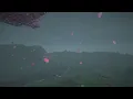 30 Minute Minecraft Sunset Rain Sounds over Valley | Relaxing Rain for Sleeping & Studying