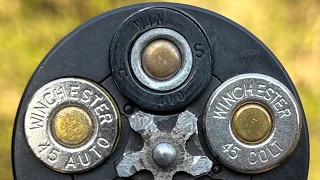 45 ACP vs 45 Colt vs 410 Slug Not Even Close