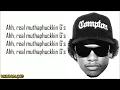 Eazy E   Real Muthaphuckkin G's Lyrics
