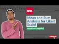 How to Compute Mean and Sum for Likert Scale Data in SPSS