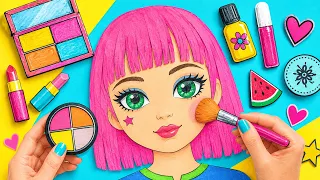 ¡Cambio de Look para Muñecas de Papel! 💄✨ Peinados y Vestidos DIY