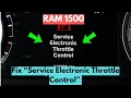 How To Fix Service Electronic Throttle Control Warning In Ram 1500