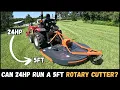 Can A 25HP Tractor Run A 5FT Rotary Cutter Full Test