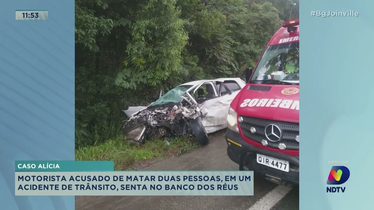 Caso Alícia: motorista acusado de matar duas pessoas, em um acidente, senta no banco dos réus