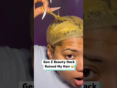 Glitter Glue Did This To My Hair?! 🤬 @‌justbrittt_ #GlitterGlue #HairFail #HairDisaster