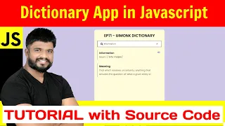 Ep71 - Dictionary app with javascript tutorial Source Code