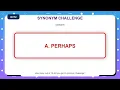 Synonym Challenge Similar Words Quiz Practice
