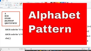 PYTHON PROGRAM 10 ALPHABET PATTERN PROGRAM