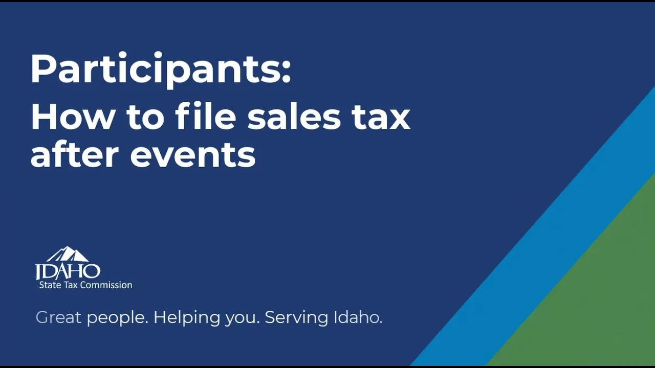 Participants: How to file sales tax after events