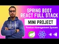 Java Spring Boot React Full Stack Project Product Management Spring Boot React Mini Project
