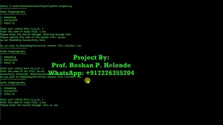 Python Code for Steganography Message Hiding In Python Project