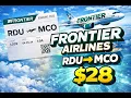 28 Flight to Orlando FRONTIER Airlines RDU - MCO Review