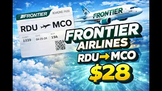 28 Flight to Orlando FRONTIER Airlines RDU - MCO Review