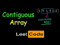 Contiguous array Leetcode