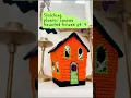 Finish stitching a plastic canvas haunted house with me pt
