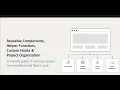 React Reusable Components Custom Hooks Project Organization Explained for Beginners