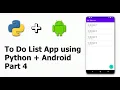 Part 4 - Developing a To Do List App using Python