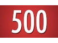 500 Second Countdown Timer - Red Background