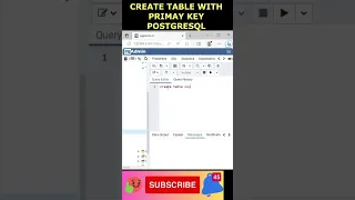 PostgreSQL Create Table With Primary Key pgAdmin