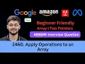 LeetCode 2460 Apply Operations to an Array Two Pointers Asked in Amazon
