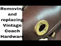 How to remove and replace Vintage Coach Turnlock Hardware for cleaning and repair