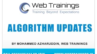 SEO Training Tutorial - Google Algorithm Updates