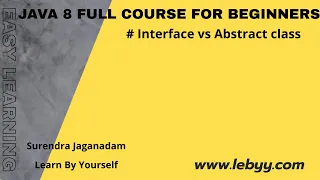 Java 8 features Interface vs Abstract class Java 8 features for Beginners
