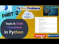 Solve Math Operation Problem using Python Make Simple Interest Calculator using Python